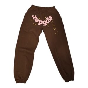 SP5DER Web Brown Track Pants Size Small